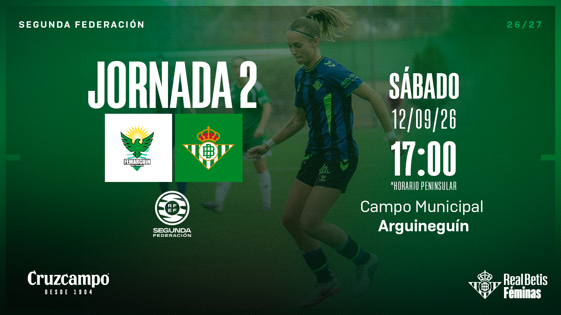 CD Femarguín Spar Gran Canaria - Real Betis Féminas, sábado 12 de septiembre a las 17:00 horas