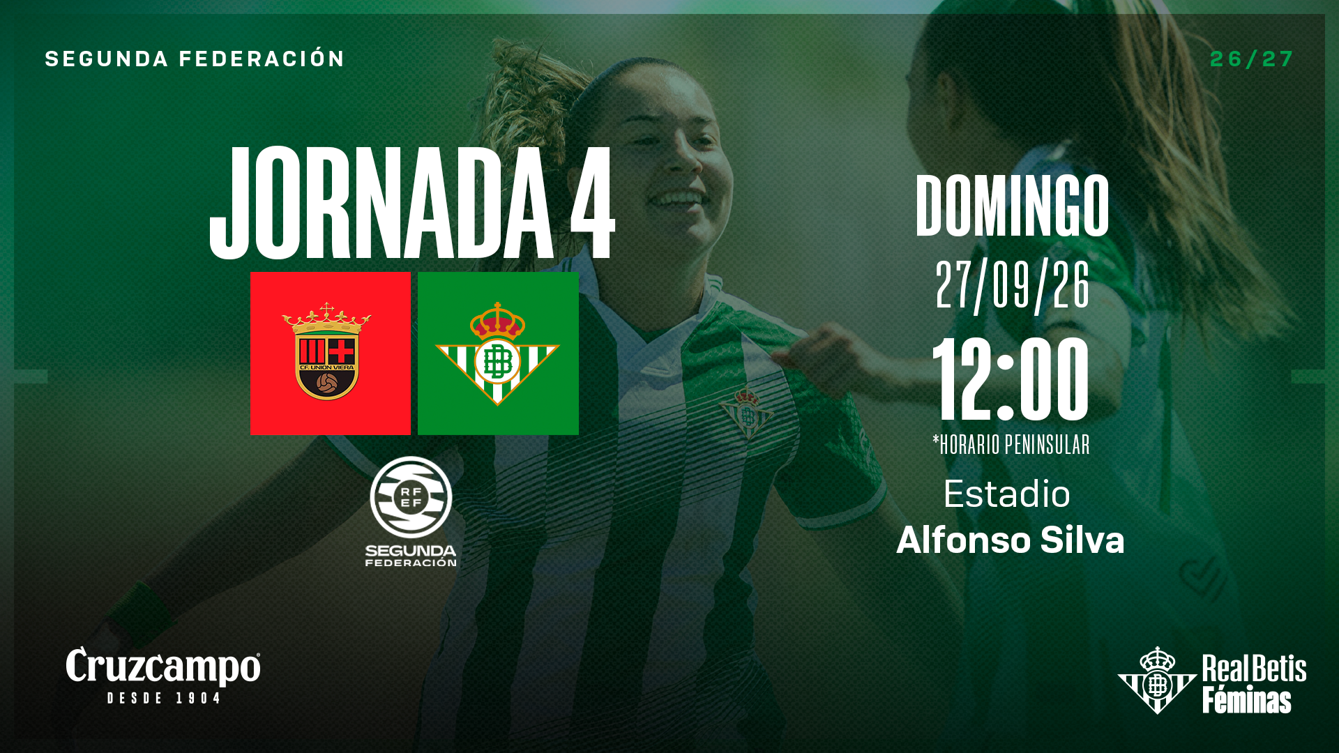 CF Unión Viera - Real Betis Féminas, domingo 27 de septiembre a las 12:00 horas