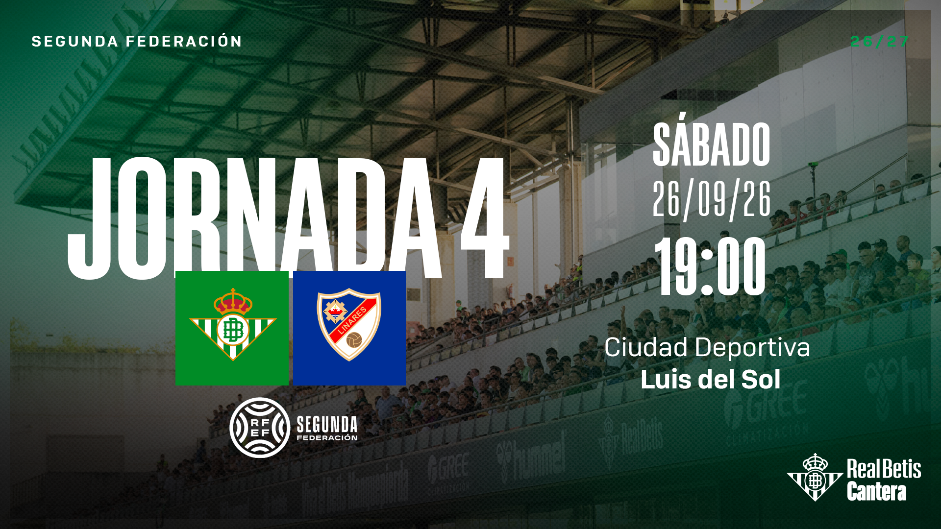 Saca ya tu entrada gratuita para apoyar al Betis Deportivo frente al Linares Deportivo