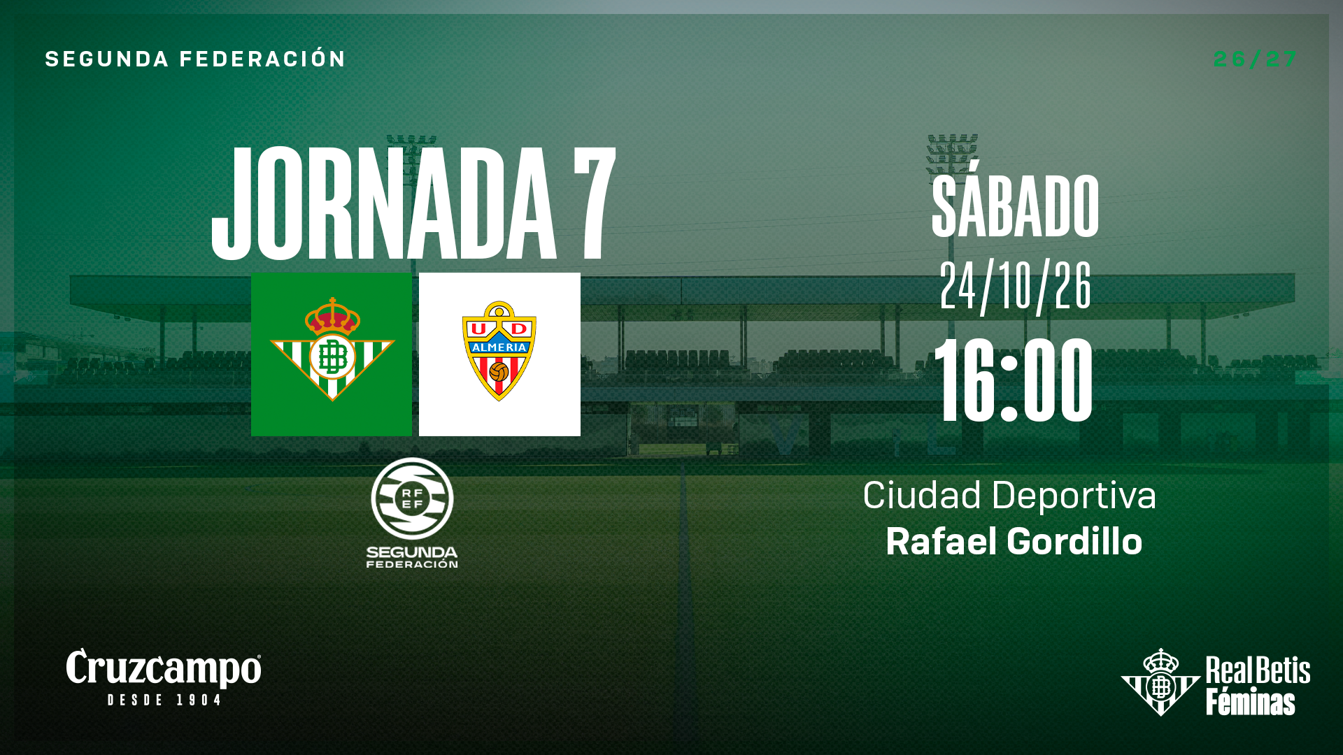 Real Betis Féminas - UD Almería, sábado 24 de octubre a las 16:00 horas