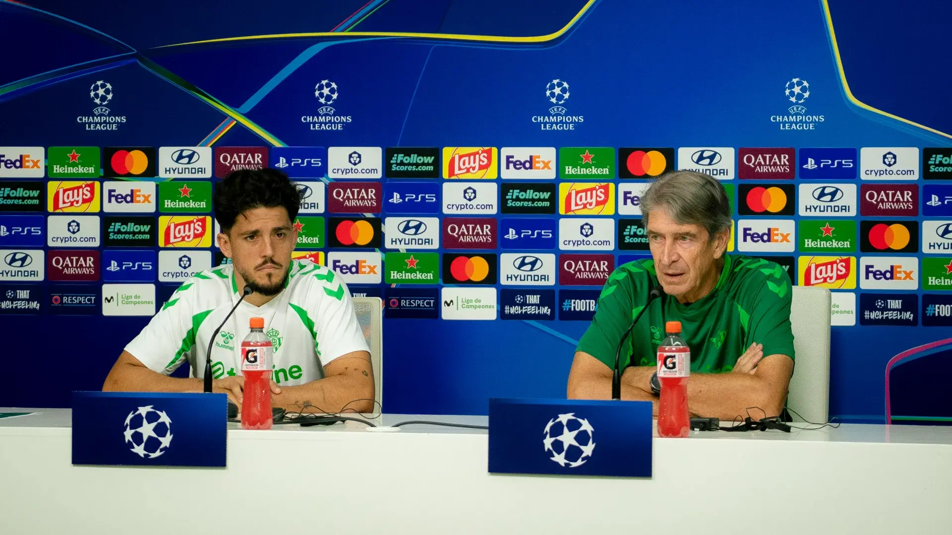 Rueda de prensa de Manuel Pellegrini y Pablo Fornals previa al Real Betis - Feyenoord