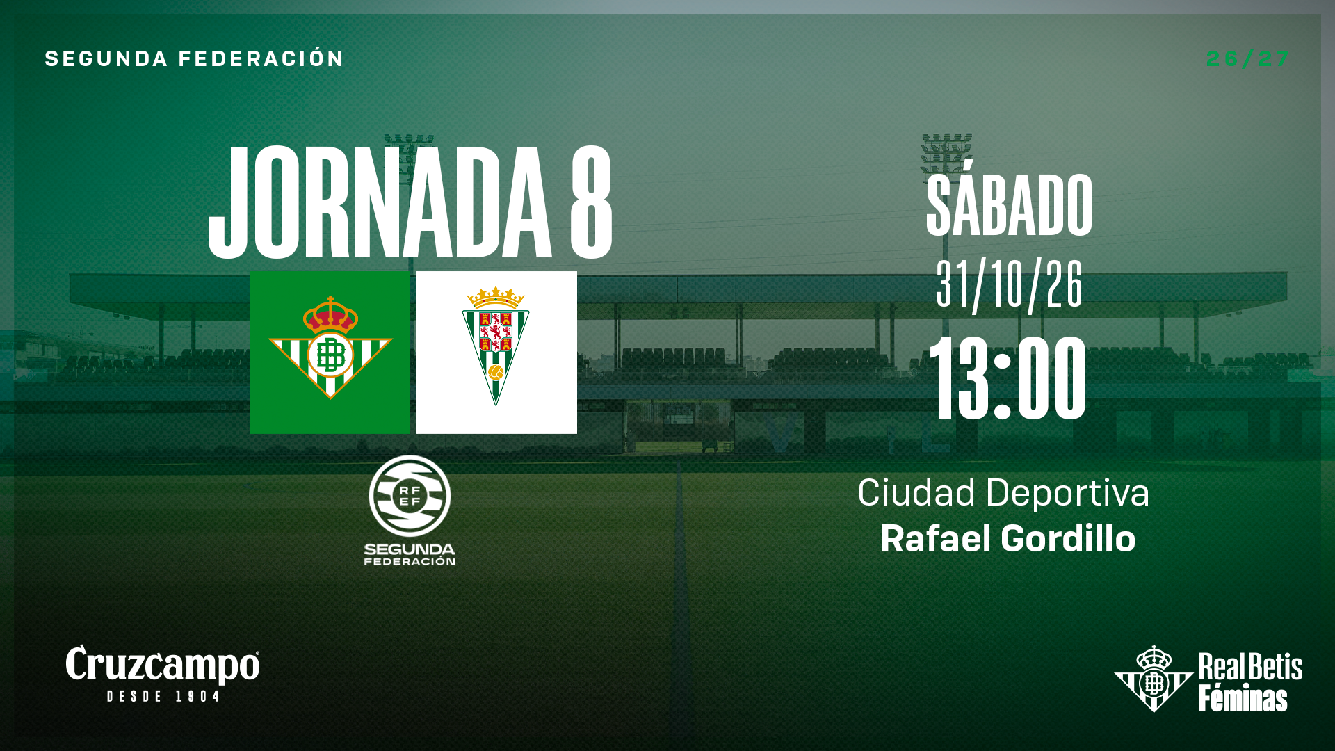 Real Betis Féminas - Córdoba CF, sábado 31 de octubre a las 13:00 horas