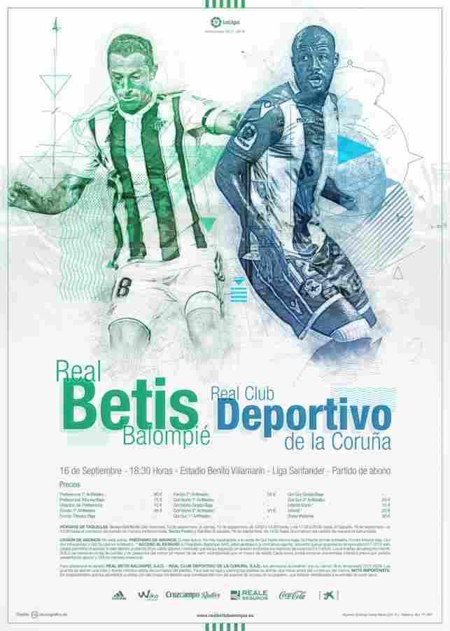 Las entradas para el Real Betis-RC Deportivo de La Coruña, a la venta en las taquillas del Villamarín