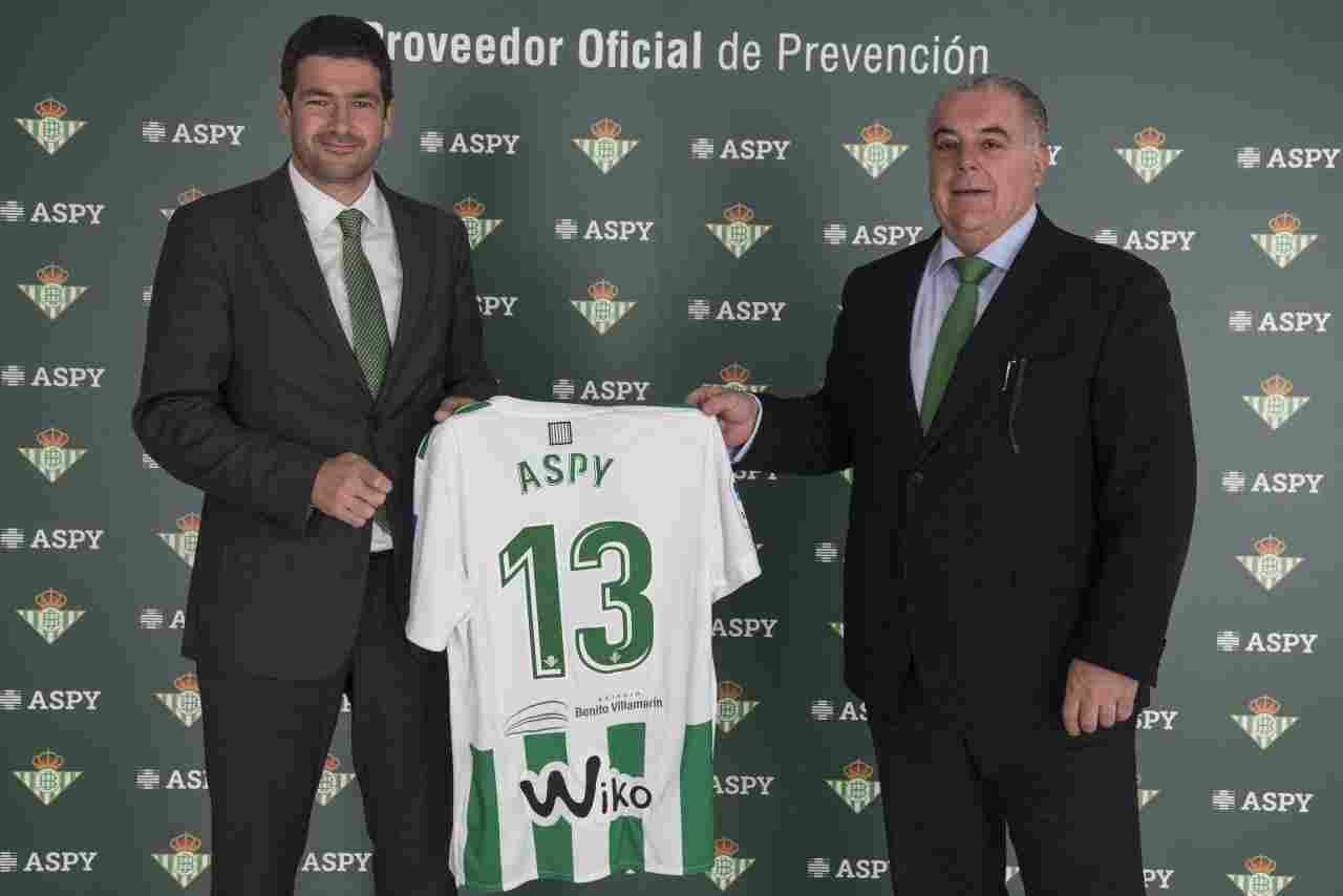 ASPY Prevención renueva su vinculación con el Real Betis Balompié