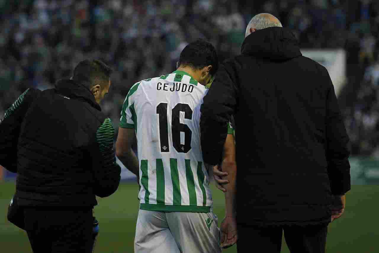 Cejudo fue sustituido en el partido ante el CE Sabadell por un golpe leve en el tobillo derecho