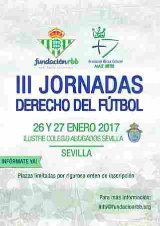 Programa de las III Jornadas de Derecho del Fútbol organizadas por el Real Betis