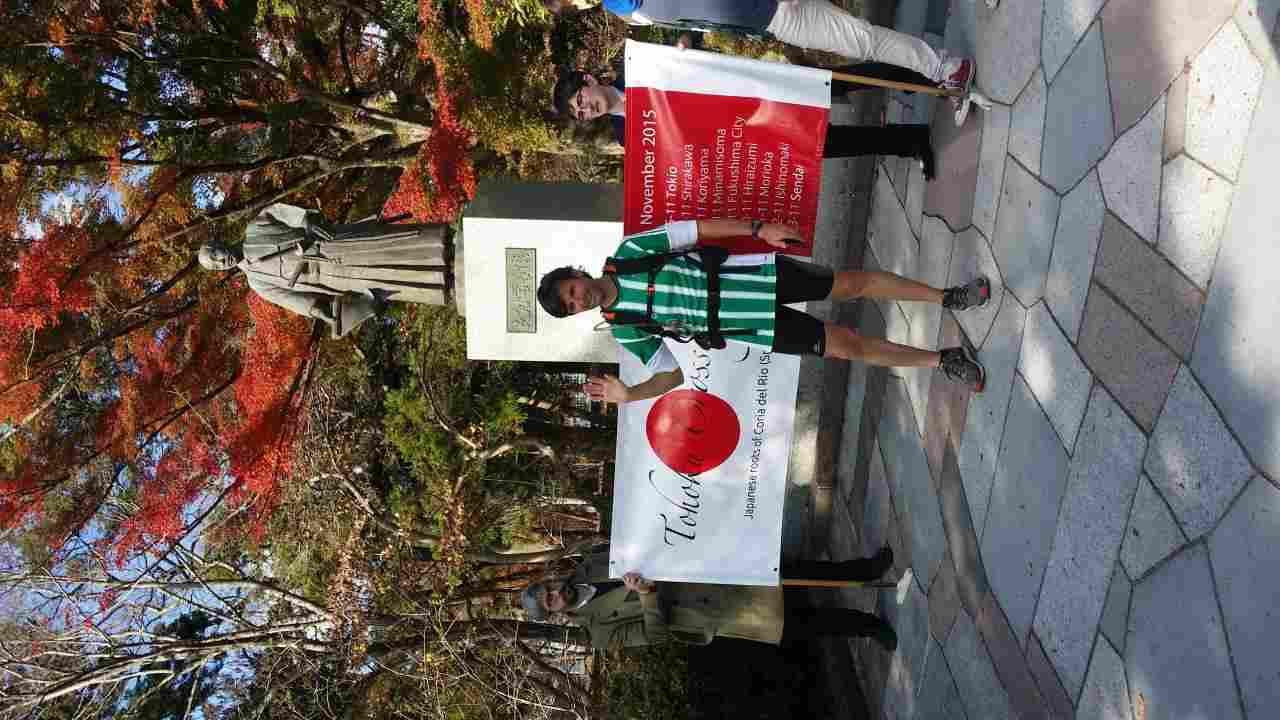 Tohoku Crossing llega a su final de travesía, junto a la estatua de Hasekura Tsunenaga, en Sendai
