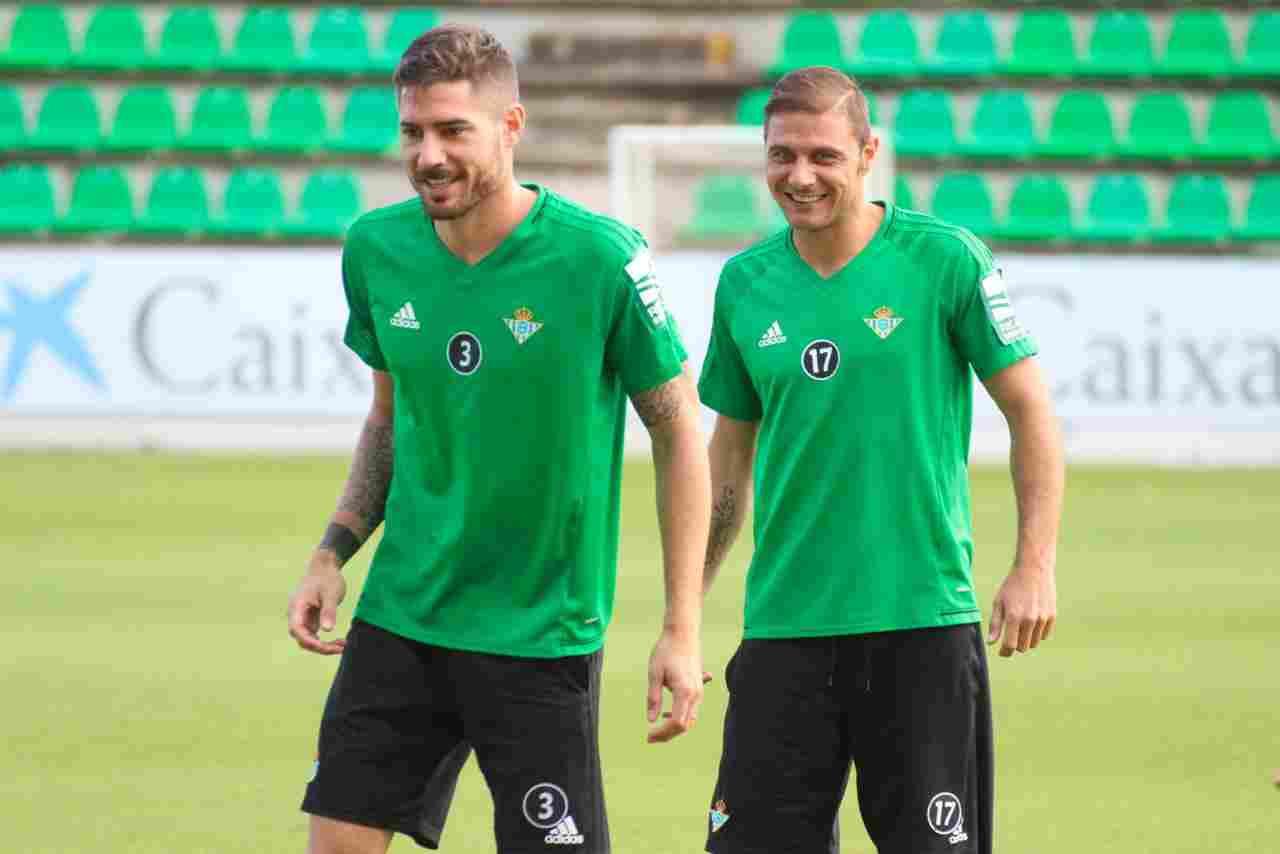 Javi García se entrena con el grupo en la sesión del jueves