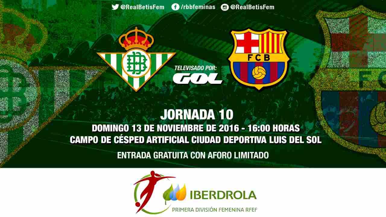 Entrada gratuita con aforo limitado para ver el Real Betis Féminas-FC Barcelona
