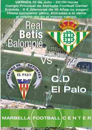 El Real Betis se medirá al CD El Palo el 15 de julio en Marbella