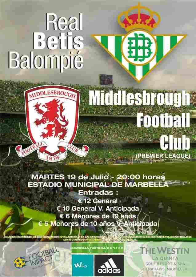 El Real Betis jugará la 'Westin La Quinta Cup' contra el Middlesbrough FC