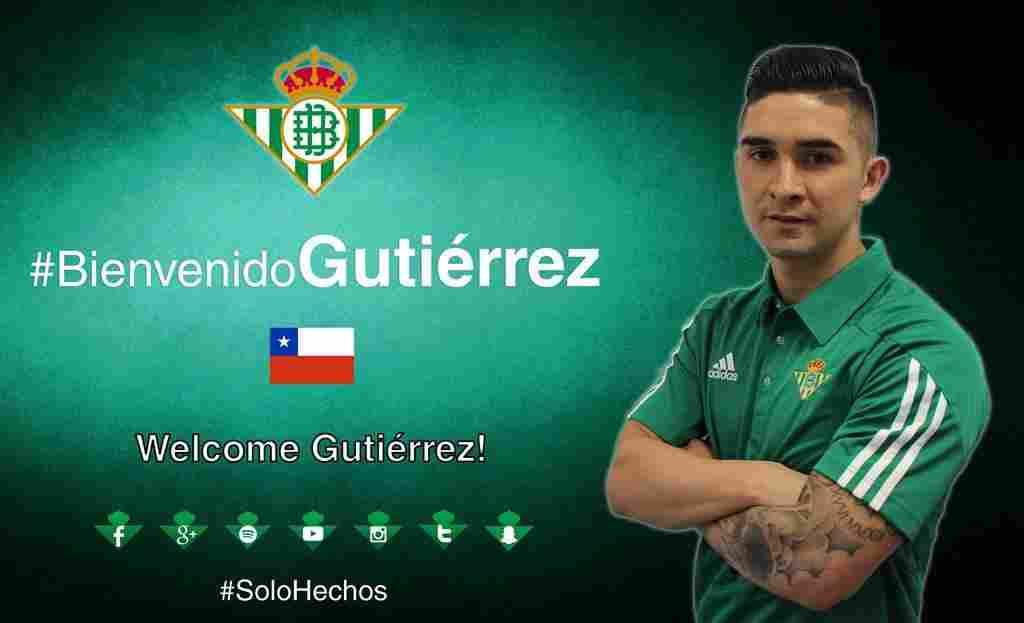 El Real Betis firma a Felipe Gutiérrez para las cuatro próximas temporadas