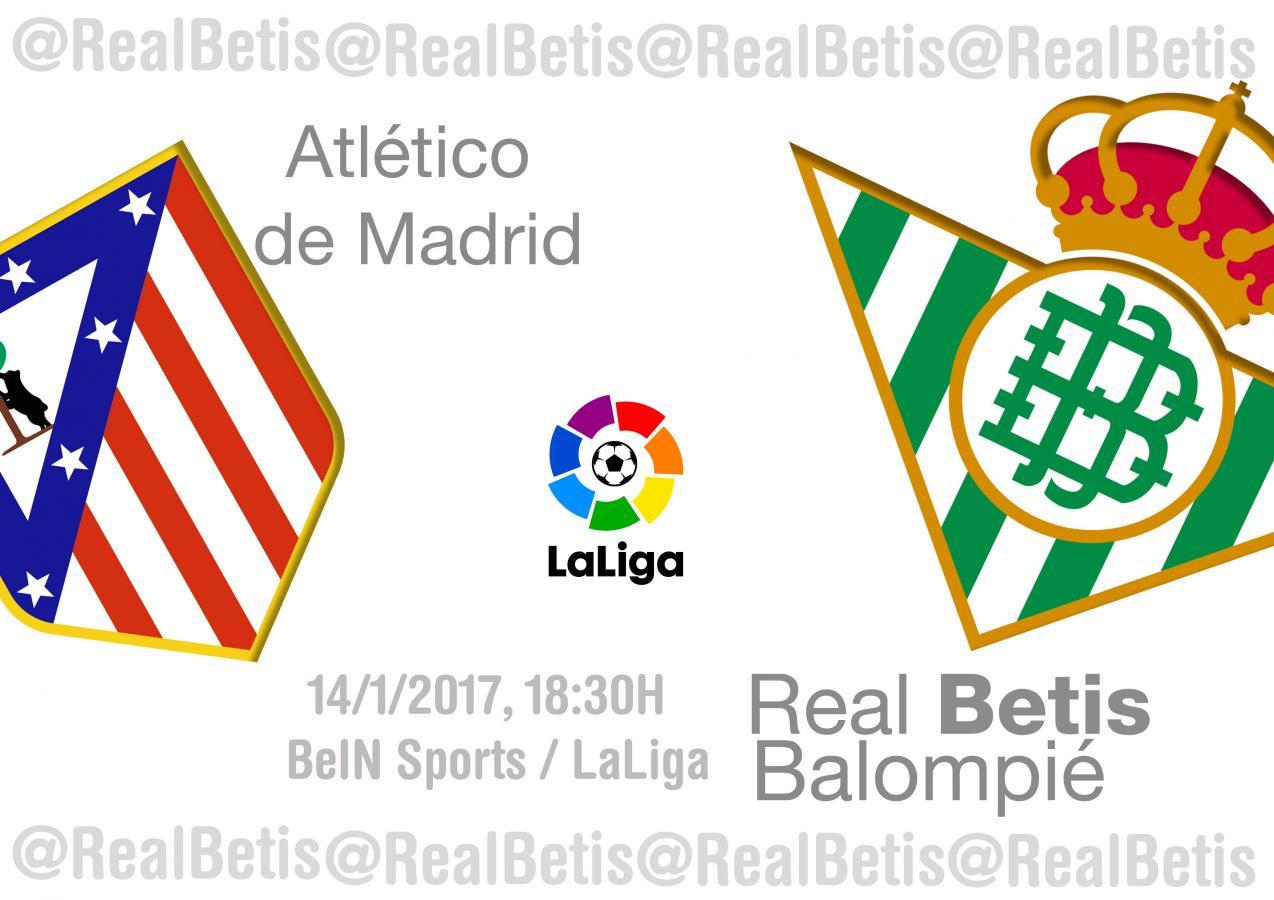 PREVIA | Jornada 18: Atlético de Madrid-Real Betis