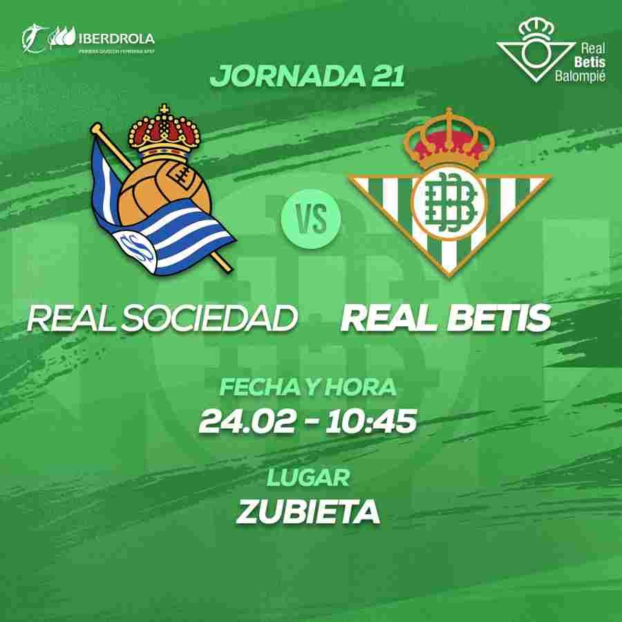 Real Sociedad – Real Betis Féminas, sábado a las 10:45 horas