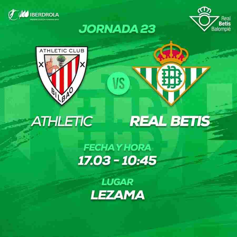 Athletic – Real Betis Féminas, sábado a las 10:45 horas