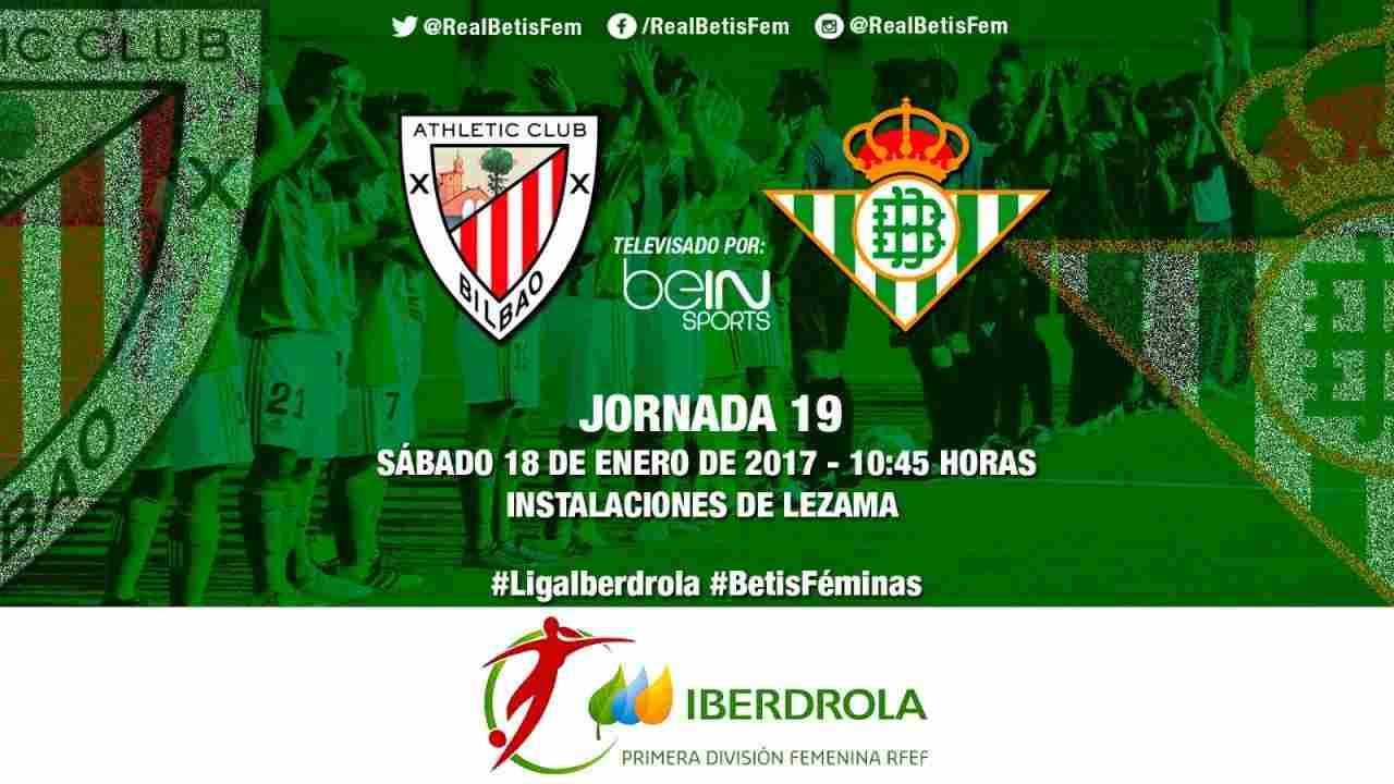 Athletic Club – Betis Féminas, sábado 18 de febrero a las 10:45 horas