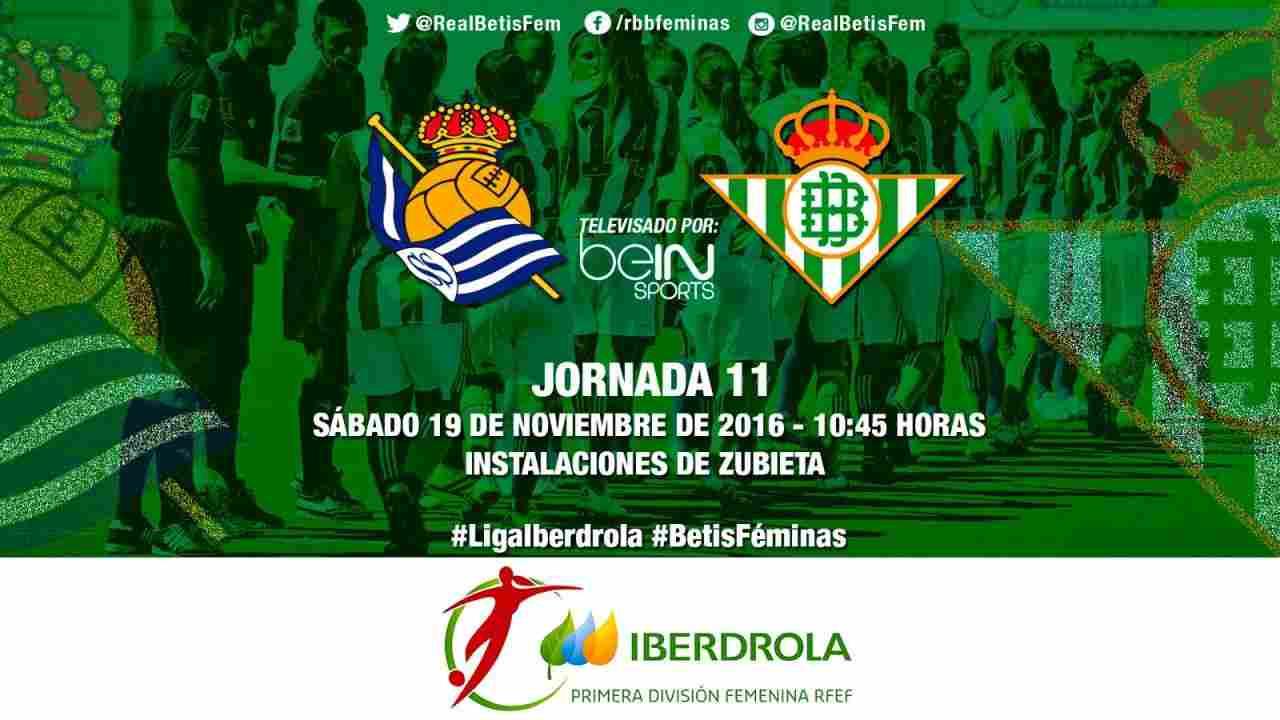El Real Betis Féminas visita a la Real Sociedad el próximo sábado a las 10:45 horas